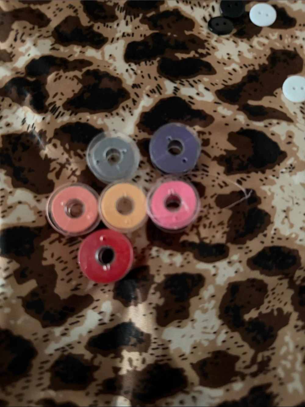 Decorative Sewing Bobbins and Gold Washi Tape - Multicolor Accents